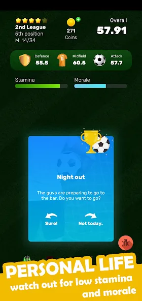 Football Career Soccer Legend  [МОД Меню] Screenshot 3