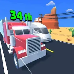Взлом Idle Truck Racing : Cybertruck (Айдл Трак Рейсинг)  [МОД Много денег] - полная версия apk на Андроид