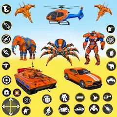 Скачать взломанную Spider Mech Wars - Robot Game  [МОД Unlimited Money] - последняя версия apk на Андроид