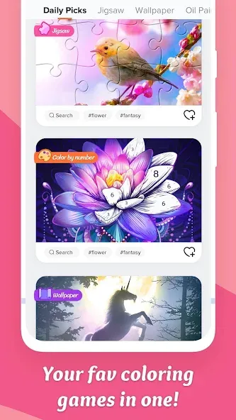 Coloring Game: Paint by Number  [МОД Меню] Screenshot 1