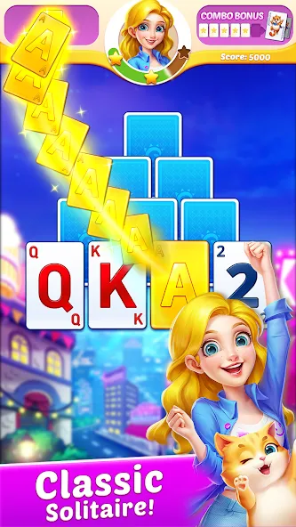 Solitaire Tripeaks Diary  [МОД Mega Pack] Screenshot 4