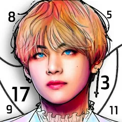 Взлом Kpop Paint by Numbers BT21  [МОД Mega Pack] - полная версия apk на Андроид