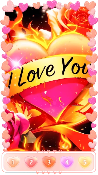 Love, Heart Coloring Book  [МОД Много монет] Screenshot 3