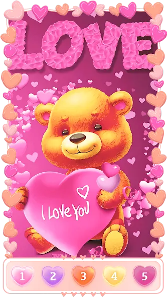 Love, Heart Coloring Book  [МОД Много монет] Screenshot 4