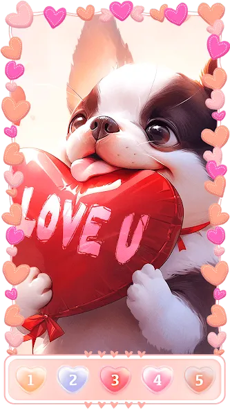 Love, Heart Coloring Book  [МОД Много монет] Screenshot 5