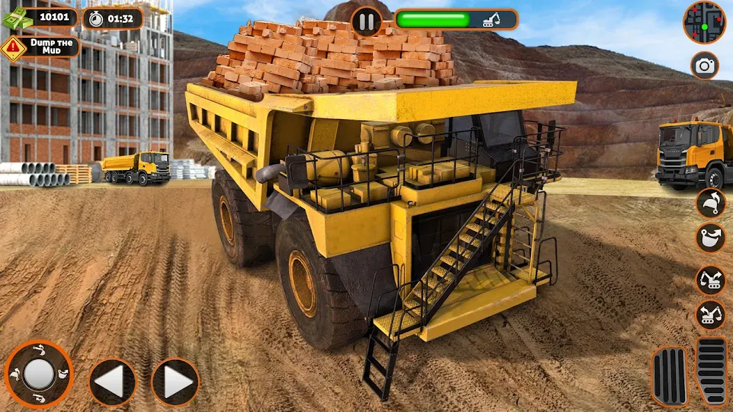 Construction Dump Truck Game (Конструкционный симулятор самосвала)  [МОД Бесконечные монеты] Screenshot 2