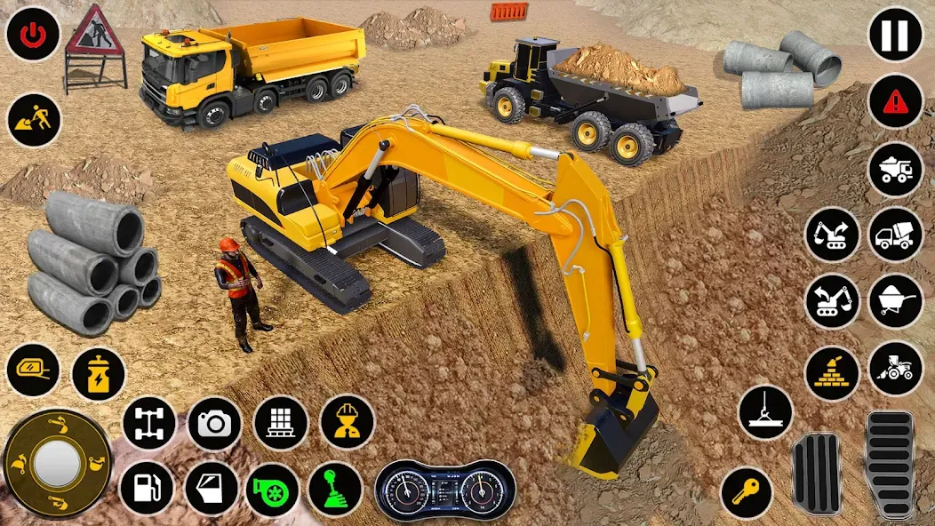 Construction Dump Truck Game (Конструкционный симулятор самосвала)  [МОД Бесконечные монеты] Screenshot 5