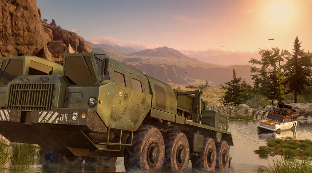 Offroad Mud Truck Driving Sim  [МОД Бесконечные монеты] Screenshot 1