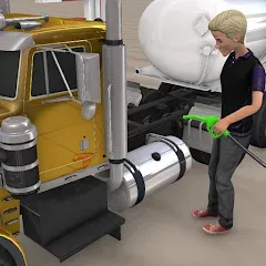 Взлом Euro Truck Gas Station Games  [МОД Unlimited Money] - последняя версия apk на Андроид
