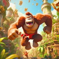 Взломанная Monkey jungle run kong gorilla  [МОД Unlimited Money] - полная версия apk на Андроид