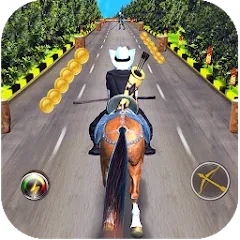 Скачать взломанную Cowboy Horse Run  [МОД Много монет] - последняя версия apk на Андроид
