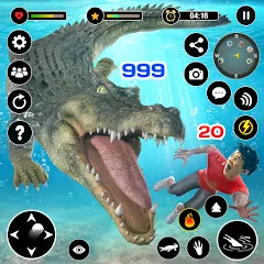 Взлом Animal Crocodile Attack Sim (Энимал Крокодайл Аттак Сим)  [МОД Меню] - полная версия apk на Андроид