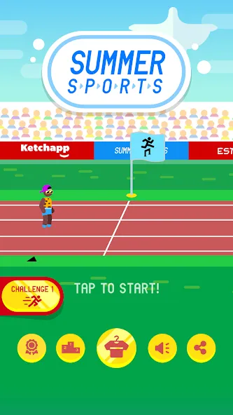 Ketchapp Summer Sports (Кетчапп Летний Спорт)  [МОД Все открыто] Screenshot 5