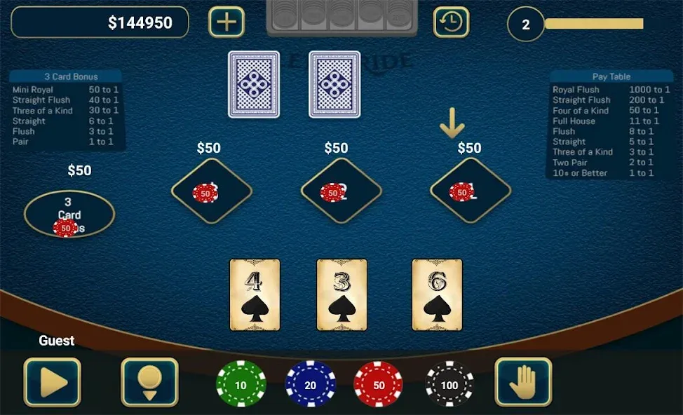 Let It Ride Poker  [МОД Бесконечные монеты] Screenshot 1