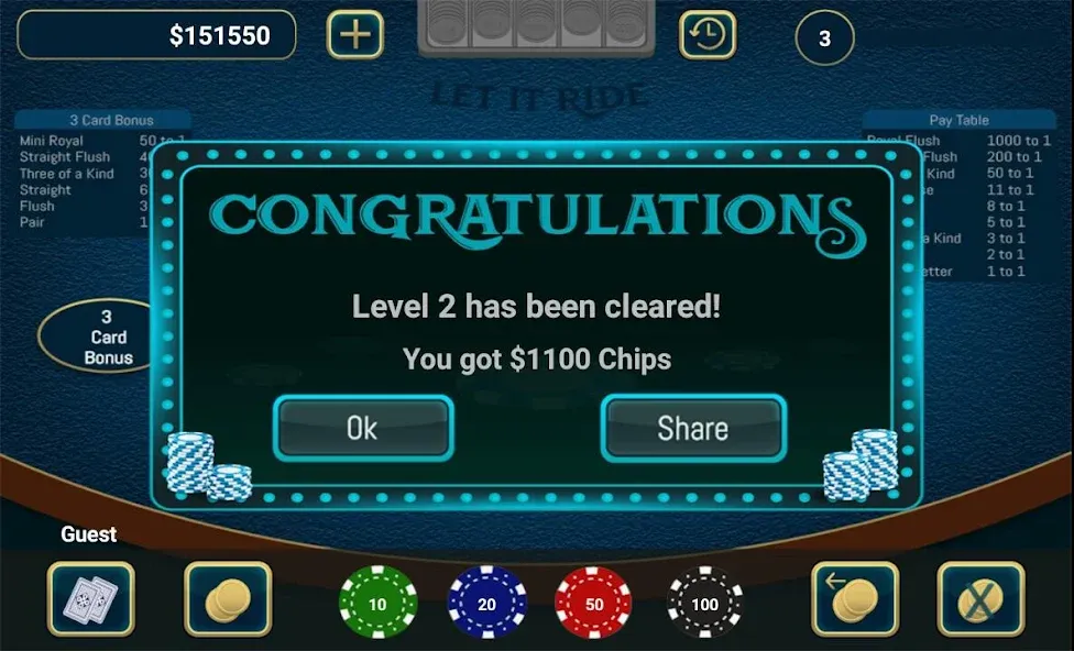 Let It Ride Poker  [МОД Бесконечные монеты] Screenshot 4