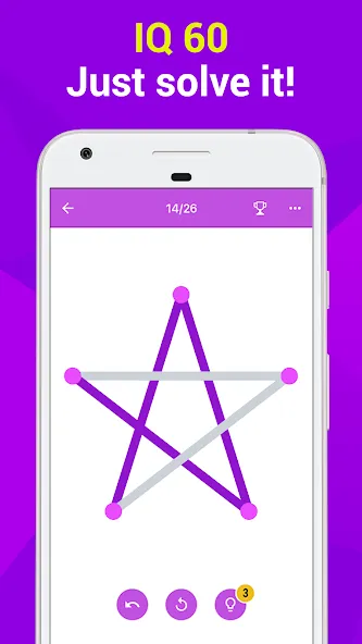 1LINE –One Line with One Touch (ЛАЙН)  [МОД Бесконечные монеты] Screenshot 1