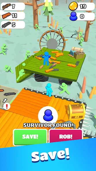 Zombie Raft (Зомби Рафт)  [МОД Меню] Screenshot 4