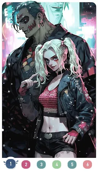 Clown Color, Paint by number  [МОД Бесконечные монеты] Screenshot 4