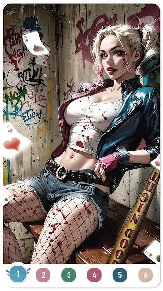 Clown Color, Paint by number  [МОД Бесконечные монеты] Screenshot 5