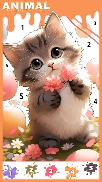 Paint Color: Color by number  [МОД Много монет] Screenshot 5