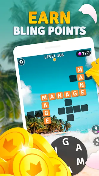 Word Breeze - Earn Bitcoin (Уорд Бриз)  [МОД Все открыто] Screenshot 1