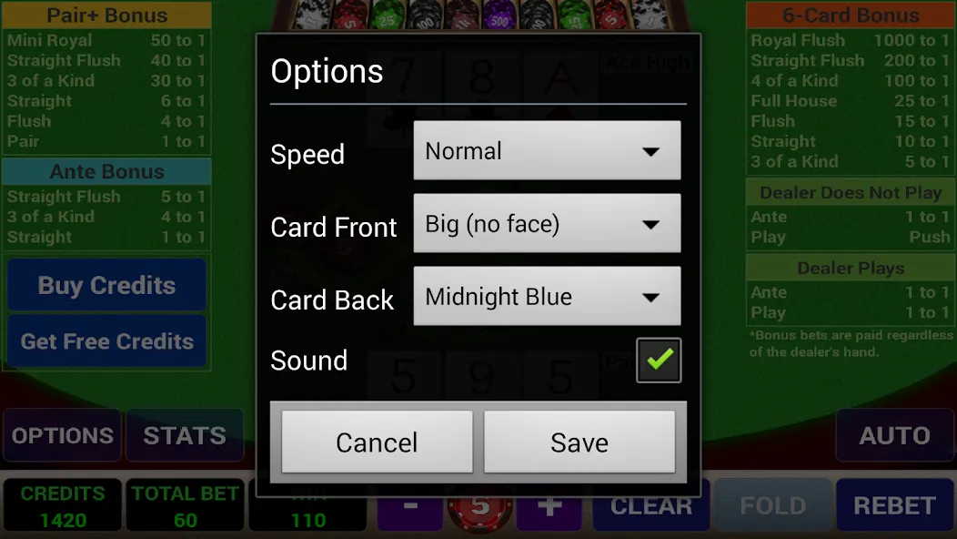 Ace 3-Card Poker (эйс 3)  [МОД Меню] Screenshot 4