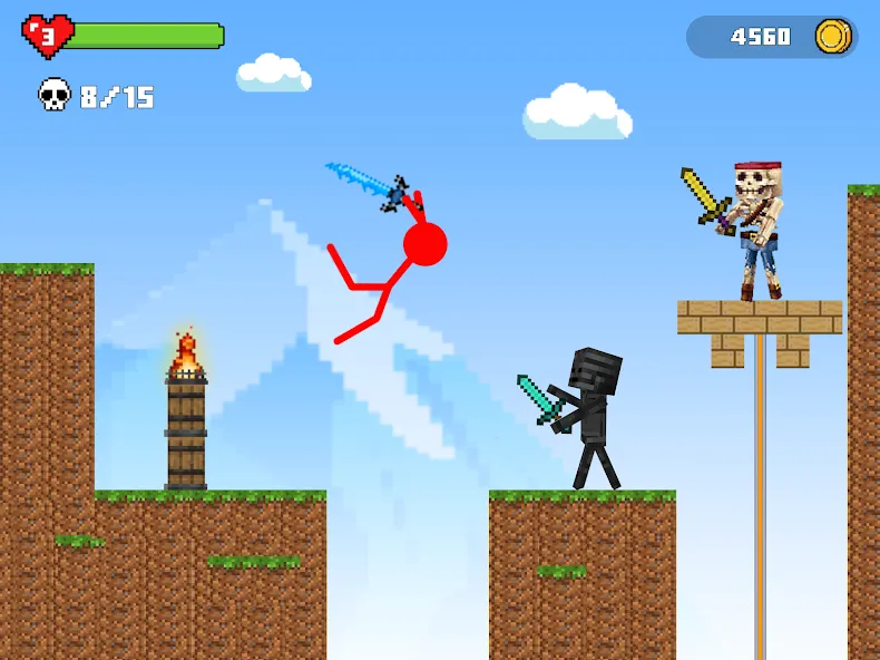 Stick-man Battle - Craft World  [МОД Unlimited Money] Screenshot 2