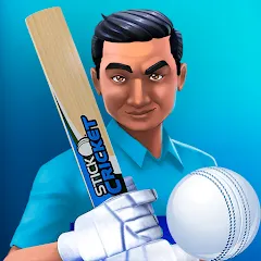 Скачать взломанную Stick Cricket Clash (тик Крикет Клаш)  [МОД Бесконечные монеты] - последняя версия apk на Андроид