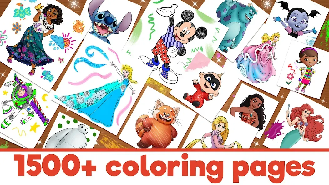 Disney Coloring World (Дисней)  [МОД Menu] Screenshot 1