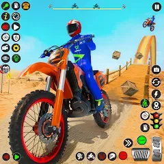 Взломанная Bike Stunt Games Stunt Bike 3D (Байк стант рэмп игра Байк Джамп)  [МОД Все открыто] - стабильная версия apk на Андроид