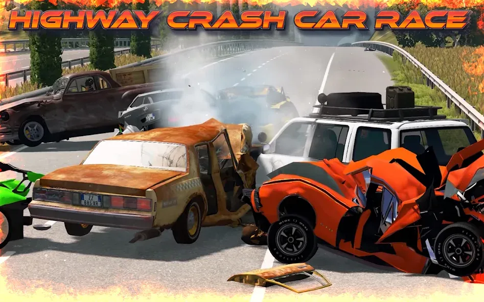 Highway Crash Car Race  [МОД Unlocked] Screenshot 4