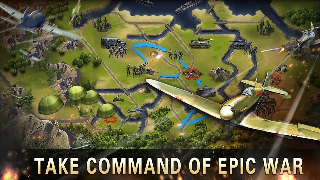 World War 2:WW2 Strategy Games (Вторая мировая война)  [МОД Много денег] Screenshot 5