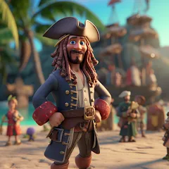 Скачать взлом Pirate Polygon Caribbean Sea (Пиратская Полигон Карибское море)  [МОД Unlimited Money] - стабильная версия apk на Андроид