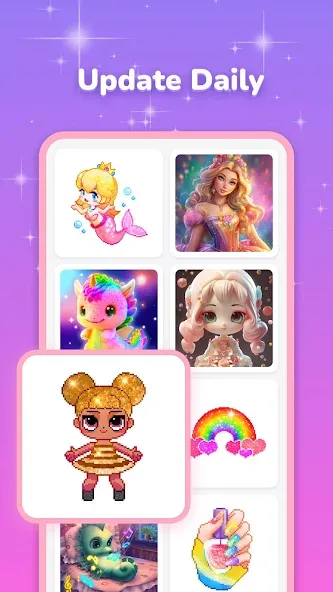 Pixel Coloring-Color by number  [МОД Много монет] Screenshot 2