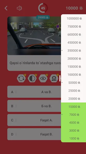 Millioner Avto Imtihon 2024 (Миллионер Авто Имтихон 2023)  [МОД Бесконечные деньги] Screenshot 4
